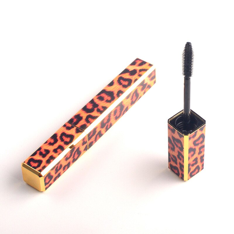 Custom Logo Leopard Mascara Thick Slender Curly Waterproof Sweatproof Make Up Mascara Female Beauty Makeup Tool Eye Cosmetics