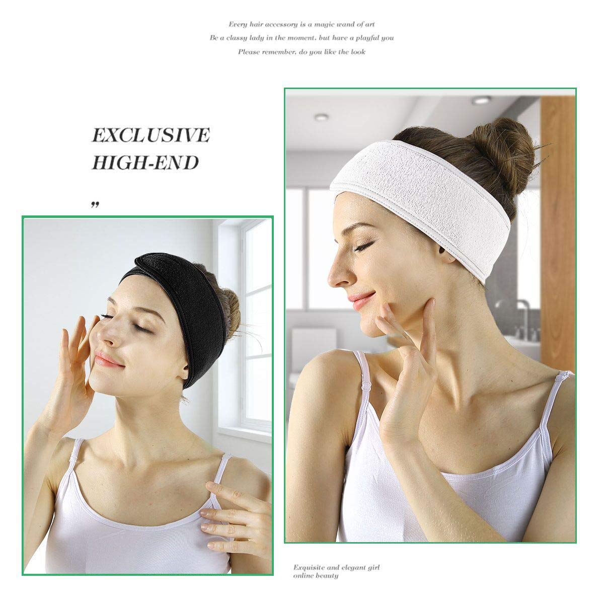 Towel Head Band Spa Face Wash Makeup Sweat Head Wrap Non-slip Stretchable Washable Headband Hair band for Sports Hairbands