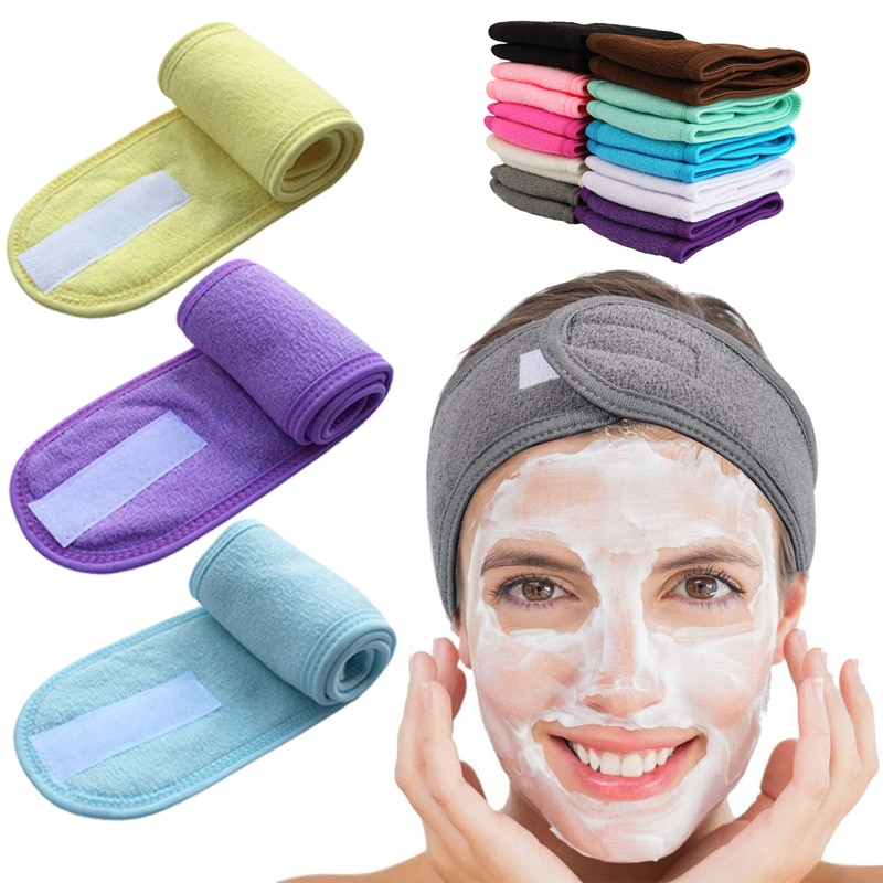 Towel Head Band Spa Face Wash Makeup Sweat Head Wrap Non-slip Stretchable Washable Headband Hair band for Sports Hairbands