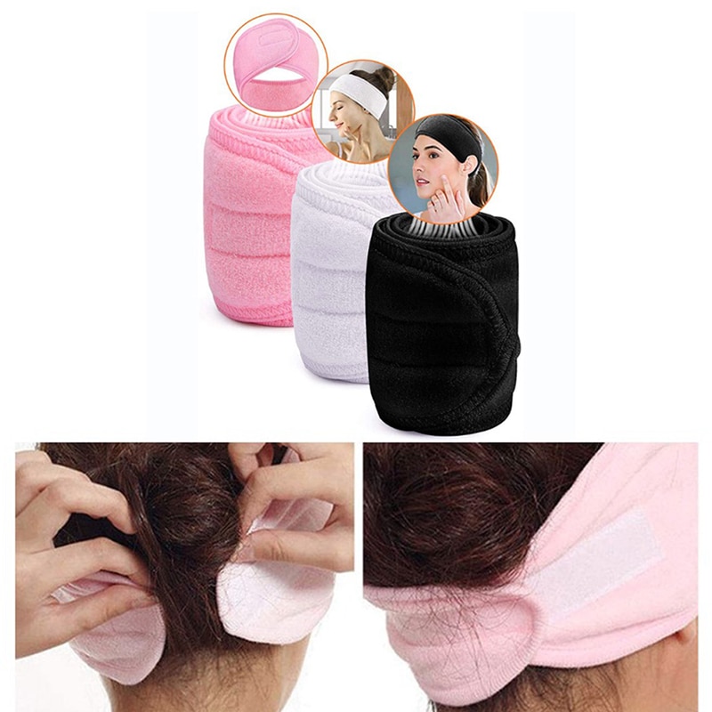 Towel Head Band Spa Face Wash Makeup Sweat Head Wrap Non-slip Stretchable Washable Headband Hair band for Sports Hairbands