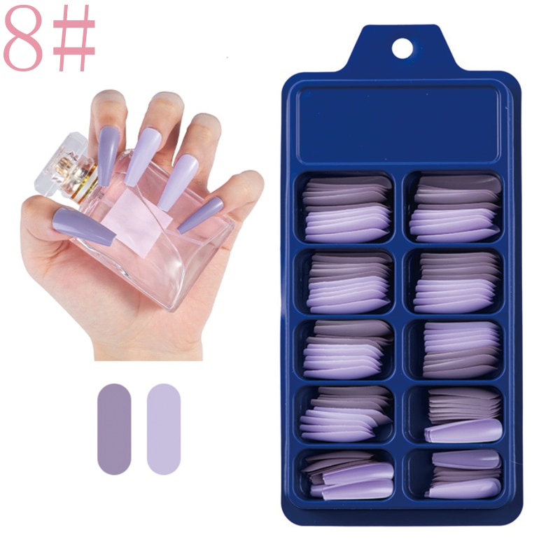 100pcs/box 28 Colors Falke Nails Customized private label DIY Transparent White Black Acrylic Fakenail False Nail Nail Patch