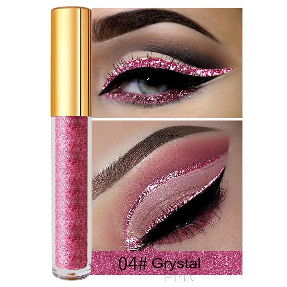 13 Colors Liquid Glitter Eyeliner Private Label Cosmetics Diamond Water-based Eye Liner Pigment Eye Makeup Easy To Wear No Logo