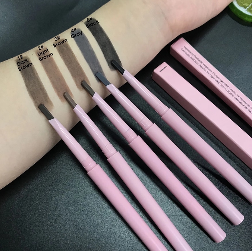 Pink Eyebrow Pencil Wholesale OEM Customize Brown Makeup Eyebrow Pencils Water Proof Suppliers Private Label Eyebrow Tint