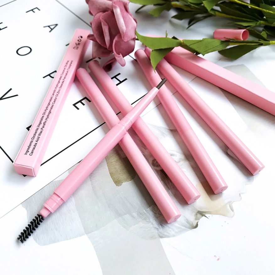 Pink Eyebrow Pencil Wholesale OEM Customize Brown Makeup Eyebrow Pencils Water Proof Suppliers Private Label Eyebrow Tint