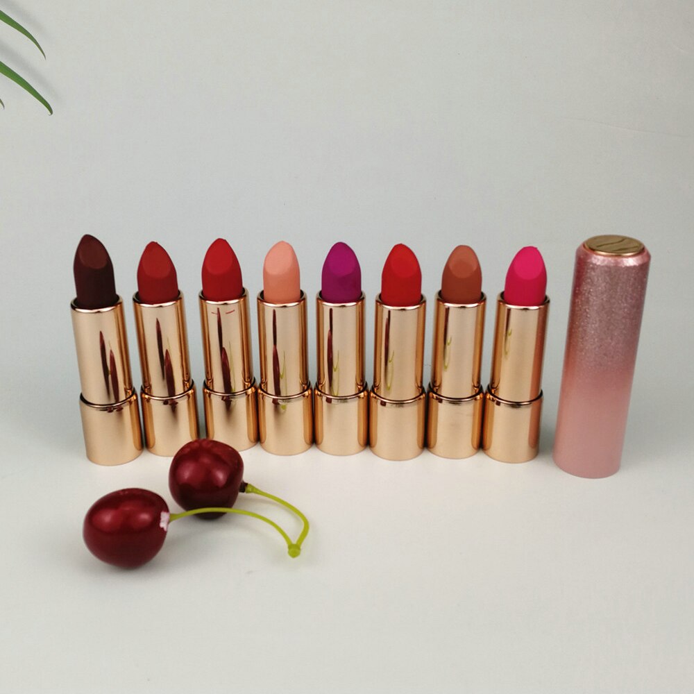 10 Piece Matte Lipstick Private Label Waterproof Gradient Pink Tube Nude Moisturizing Long Lasting Cosmetics Lip Makeup Custom