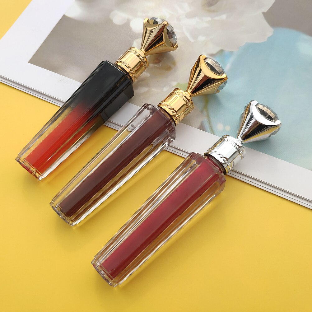 10 Piece Custom Diamond Tube Liquid Lipstick Private Label Makeup Long Lasting Lip Makeup Lipgloss Wholesale