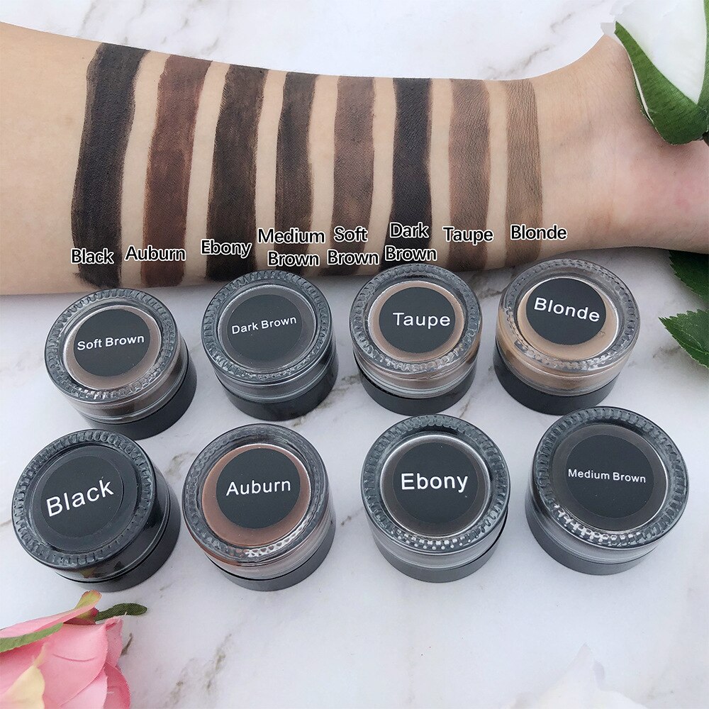 10 Piece Eyebrow Cream Private Label Pigmented Waterproof Sweatproof Long-lasting Eye Brow Gel Creamy Makeup No Logo