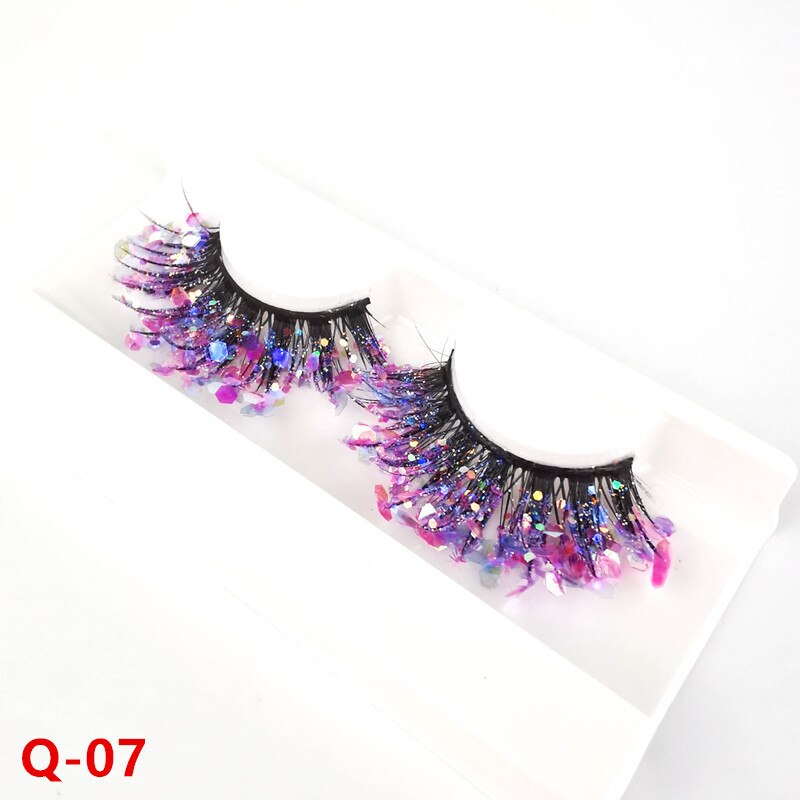 Luminous Mink Eyelashes Fluffy 25mm 3d Dramatic Fluorescent False Eyelashes Makeup Sequins