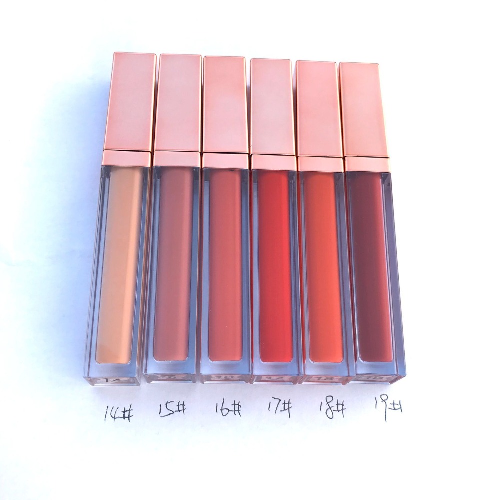 Lipgloss Wholesale Customized makeup make your own waterproof matte lipstick private label liquid lipstick Free logo printing